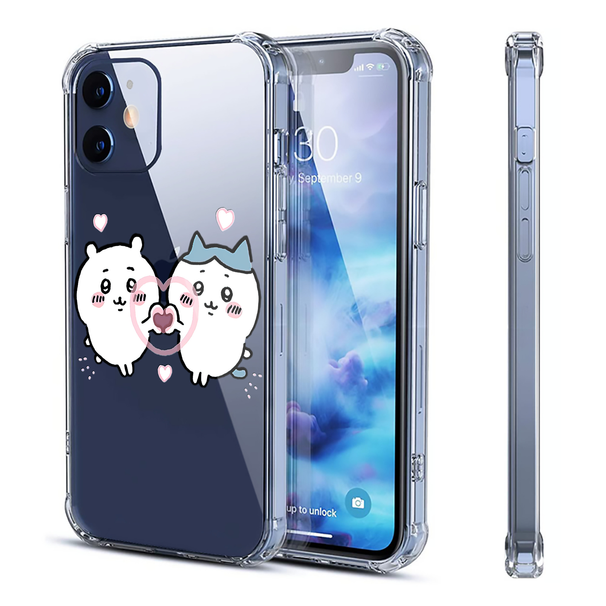 （画像用） ちいかわ ちいかわ Chii-kawa chiikawa 【iPhone 12シリーズ対応】透明スマホケース（クリアソフトケース）